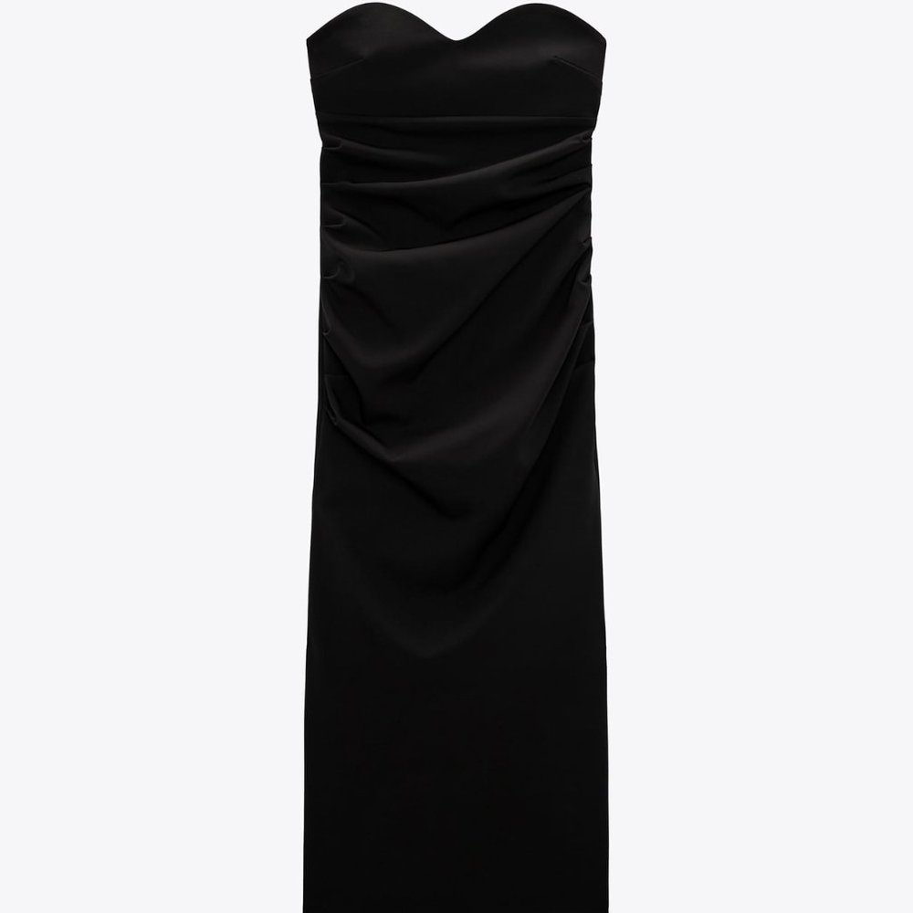 Zara Sweetheart Neckline Dress Black